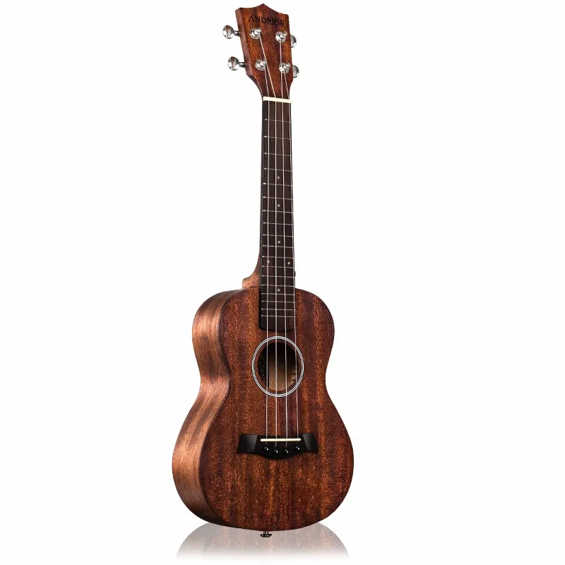 Andrew 21/23/26 дюймов Гавайская гитара 4-струны небольшой Гитары из красного дерева однотонная укулеле