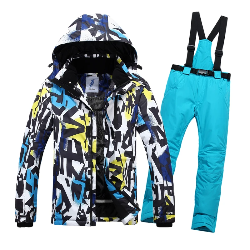 Winter Ski Suit Men Snow Skiing Male Clothes Set Outdoor Thermal ...