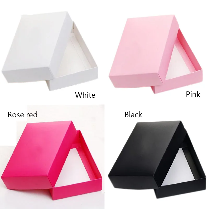 

20pcs/lot Pink Gift Box Large White Paper Box Packaging for Clothes/Silk scarf, Wedding Favors Box Party Supplies 18*12*4cm 5.22