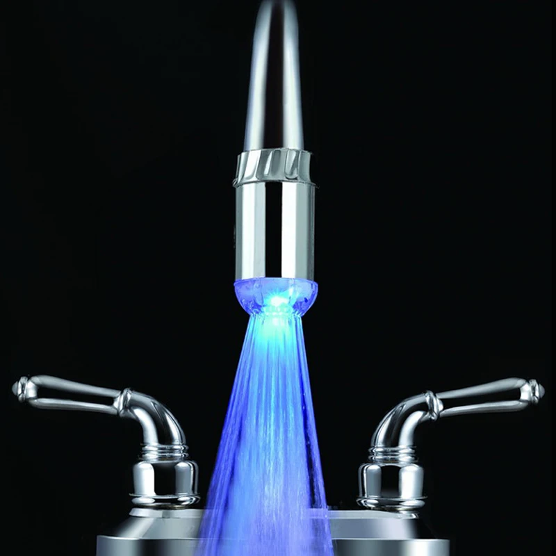LED Water Tap SDF A2T 10pcs Water flowing Hand faucet glowing LED Lighting Red Green Blue
