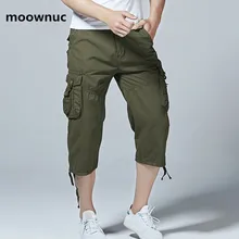 Военные карго Брюки мужские новые мужские брюки летние короткие однотонные камуфляжные брюки большие размеры хлопок легкие карго брюки мужские