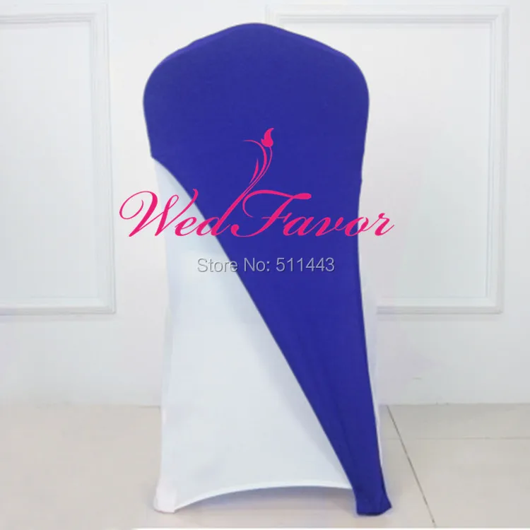 100pcs Royal Blue Spandex Chair Hoods Lycra Stretch Chair ...