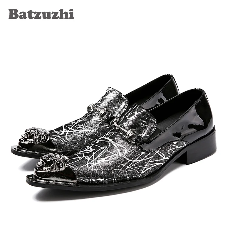 Batzuzhi 3 Homens Dos Artesanais Apontou Formais De Cm Masculino Vestido Sapato Sapatos Picture As Genuíno Toe Luxo Couro Saltos rrxzdvRw