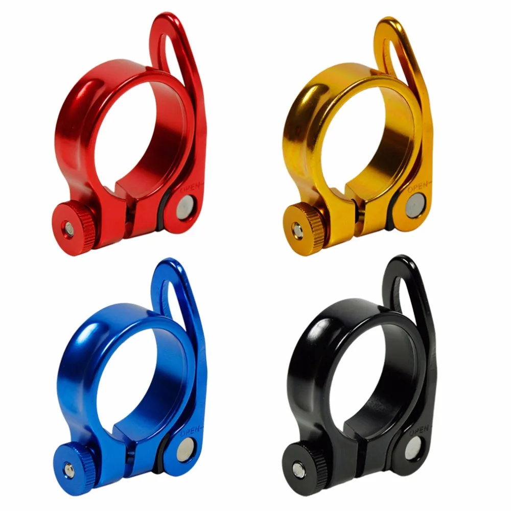 Road Bike MTB Seat Post Clamp Cycling Saddle Quick Release Alloy 34.9mm