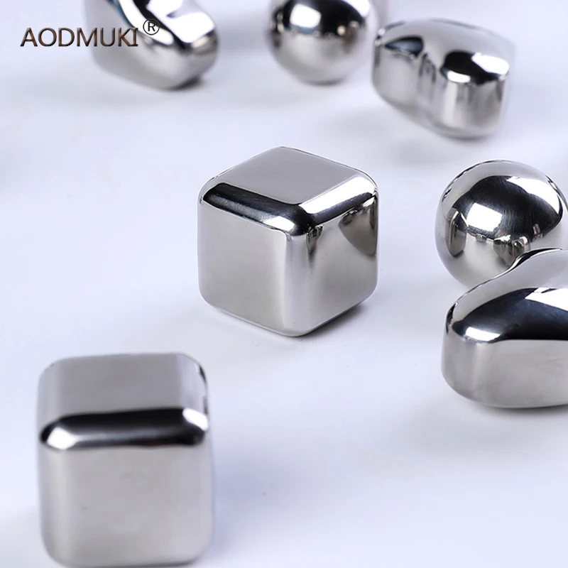 

Reusable Stainless Steel Ice Cubes Whiskey Stones Chillers Wine Drinks Cooler champagne Whiskey bar accessories home bars