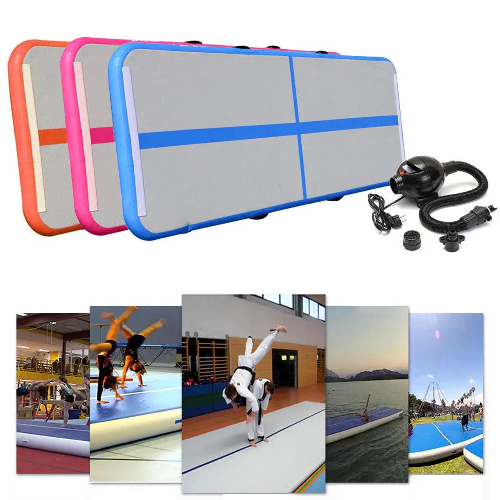 

Inflatable Gymnastics AirTrack Tumbling Air Track Floor Trampoline Electric Air Pump for Home Use/Training/Cheerleading/Beach