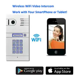 Wi-Fi Беспроводной Видео дверной телефон система беспроводной контроль ip-камера видеодомофон пульт дистанционного управления умный дверной