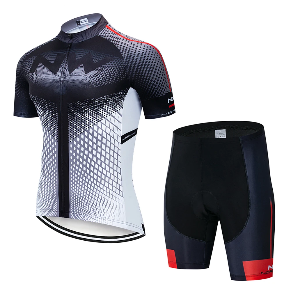 NW короткий рукав Велоспорт Джерси нагрудник шорты рубашка комплект одежды спортивный Джерси MTB велосипед ropa ciclismo - Цвет: Cycling jersey