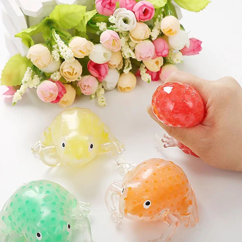 

Solid Color Mini Frog Water Bead Filled Squeeze Stress Relief Kids Adults Toy