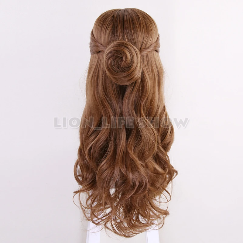 Movie Beauty and the Beast Princess Belle Wig Emma Waston Long Wavy Wig Cosplay /Role Play Costume