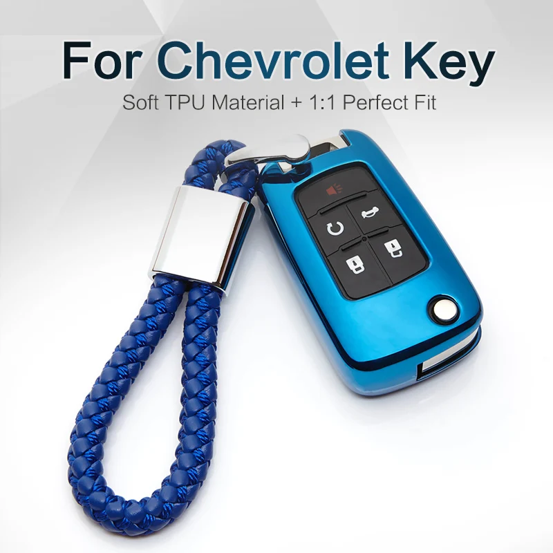 Чехол для ключей стайлинга автомобиля Chevrolet Sonic Trax Spark Cruze Aveo Buick Key 6 видов цветов