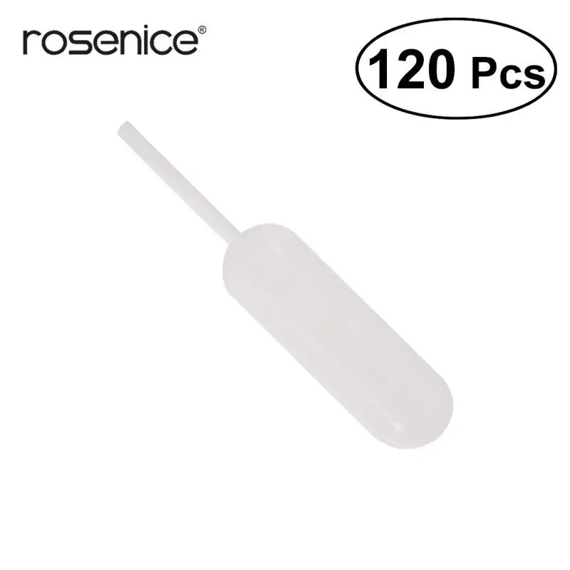 

ROSENICE 4ml 120pcs Clear Plastic Jam Dropper Straw Juice Squeezed Sauce Dropper Pipettes Kitchen Measuring Tools