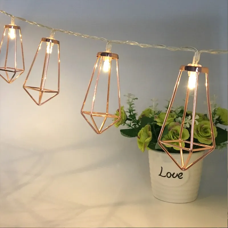 

DC3V On Battery Powered Warmehite 10LED/20LED Iron String Pendant Light Hanging Home Office Decoration Lighting Lamp Romantic