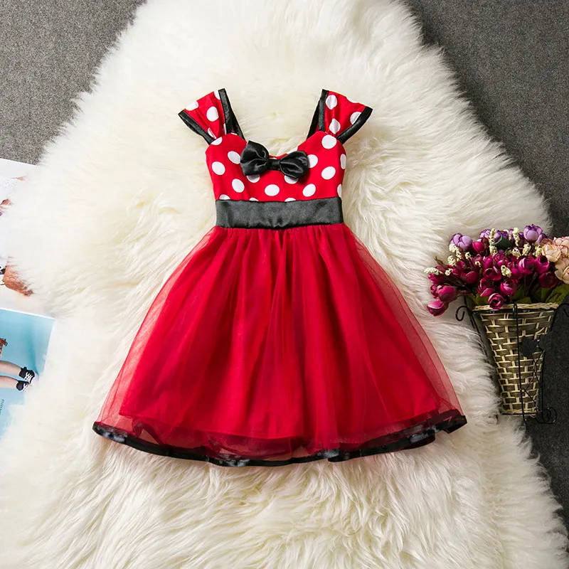 Bambino Vestito Carino Per Le Ragazze 1 2 3 4 5 Anni Di Compleanno Rifornisce Dei Vestiti Dei Bambini Della Ragazza Di Usura Del Partito Di Tulle Rosso Costume Da Principessa Dresses For
