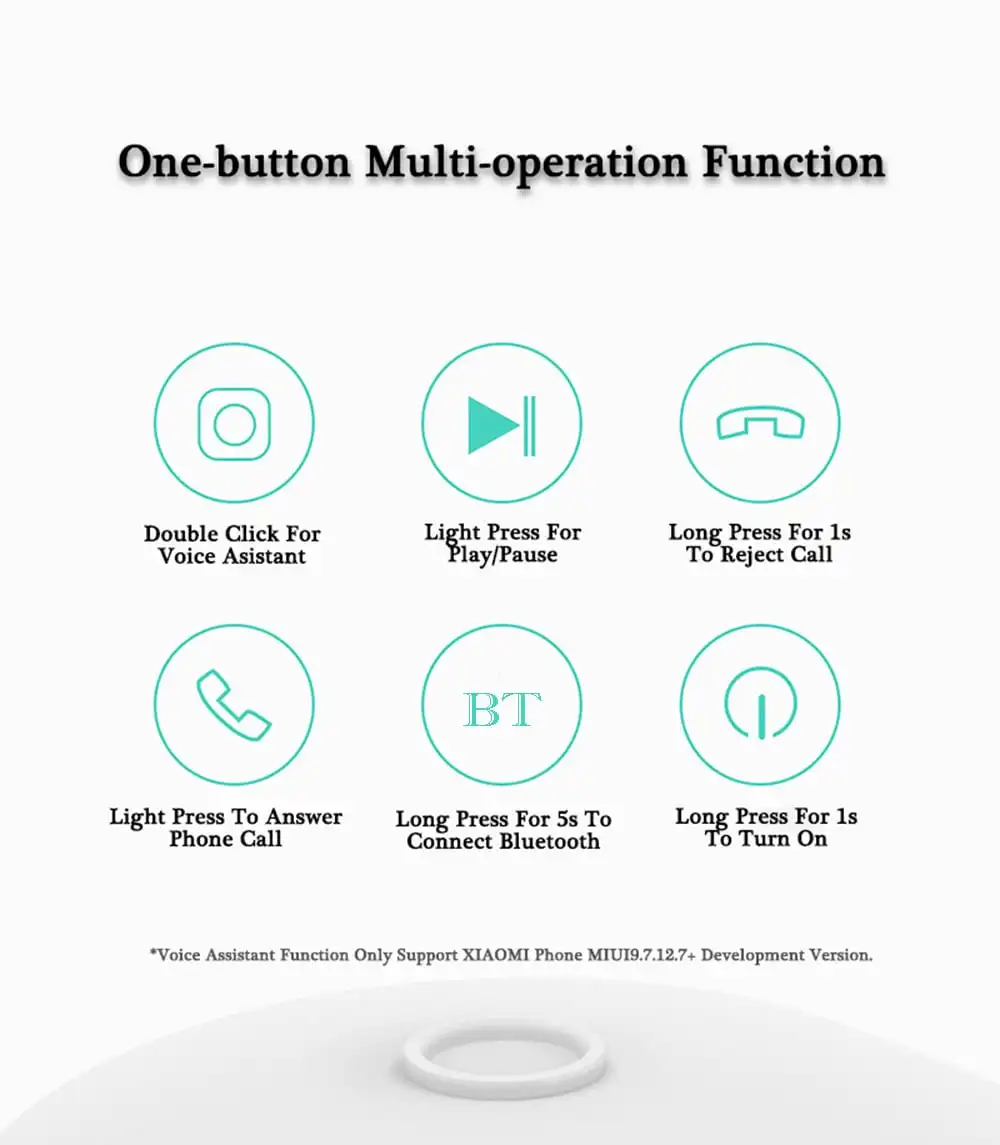 Original Xiaomi LYEJ05LM Mini In-ear Single Bluetooth Earphone Wireless Ultralight IPX4 Waterproof Earbud with Magnetic Charging- Black