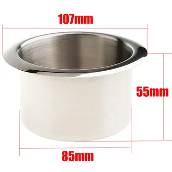 

107*55*85 Cup Holder Stainless Steel Silver For RV Car Marine Boat Trailer Practical Useful Durable