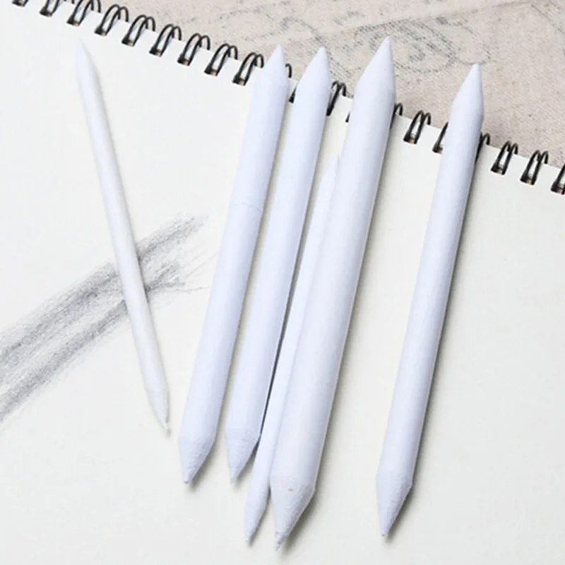 blending drawing stump stick smudge tool pastel sketch tortillon pencil 6pcs artist pen sizes sandpaper stumps paper charcoal supply sharpener