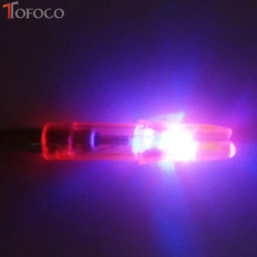 TOFOCO шт. 3 шт. освещенные ручной светящиеся стрельба светодио дный из лука LED освещенная Стрелка НОК для блочного Лука Croosbow хвост Fit