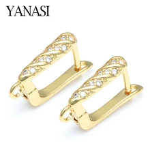 4 цвета, серьги-крючки, фурнитура для изготовления ювелирных изделий, медь, микро проложенный фианит, сделай сам, жемчужные серьги с бахромой, подарок