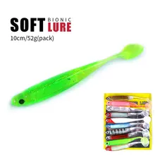 HENGJIA 4,8 г Мягкая приманка Pesca искусственная рыболовная приманка Shad Worm Swimbaits weest blackfish bass Fishing Silicon Rubber T Fish