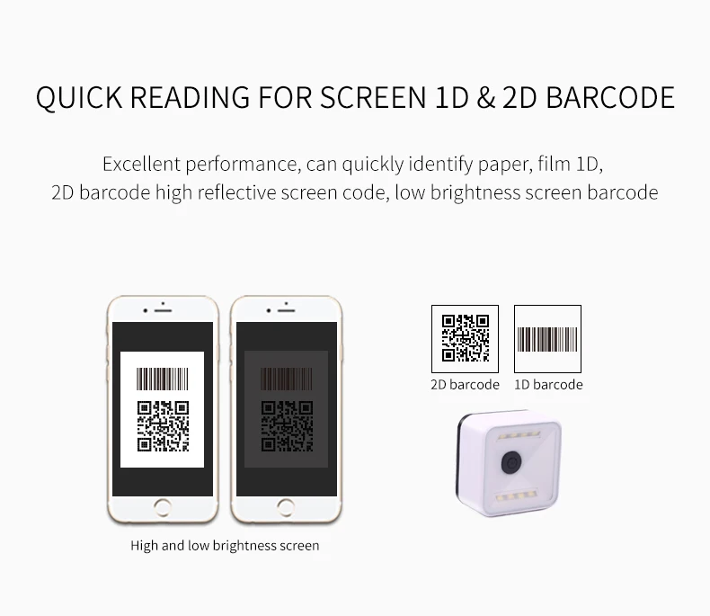 2d 1d qr fixo montar barcode scanner