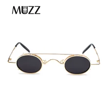 MUZZ Steampunk Sunglasses Men Women Metal WrapEyeglasses Round Shades Brand Designer Sun glasses Mirror High Quality