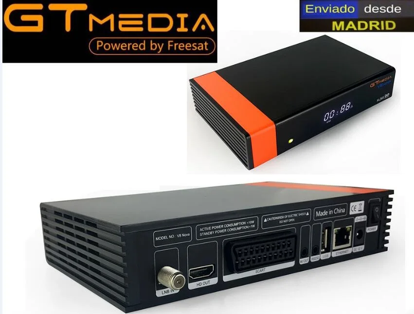 

GTMEDIA V8 NOVA 5pcs spain stock FREE SAT V9 SUPER Satellite TV Receiver Support Built-in WIFI module EPG and Satellite EPG