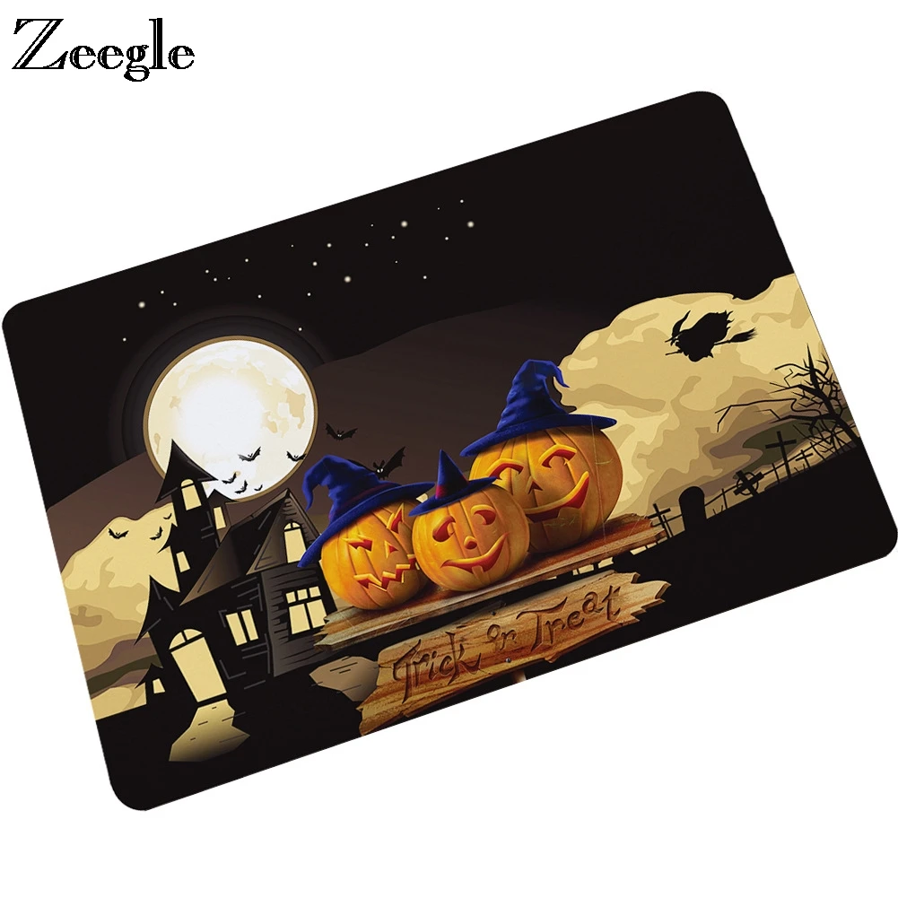 Buy Zeegle Halloween Pumpkin Decor Door Mats Outdoor Kids Room Rug Non slip