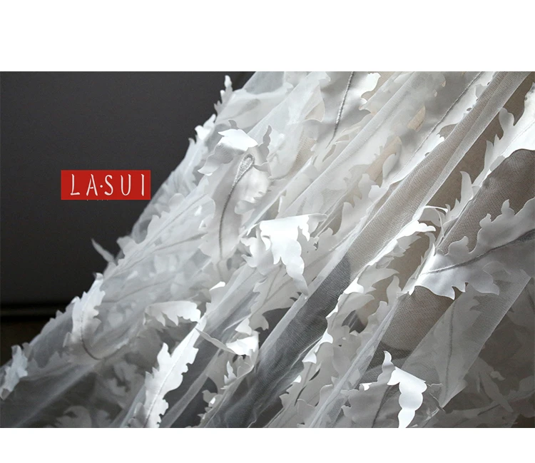 LASUI 5 цветов 3D Изысканный Модный узор из морских водорослей Вышивка Мягкая ажурная Кружевная Ткань вечернее платье для выпускного вечера X0258
