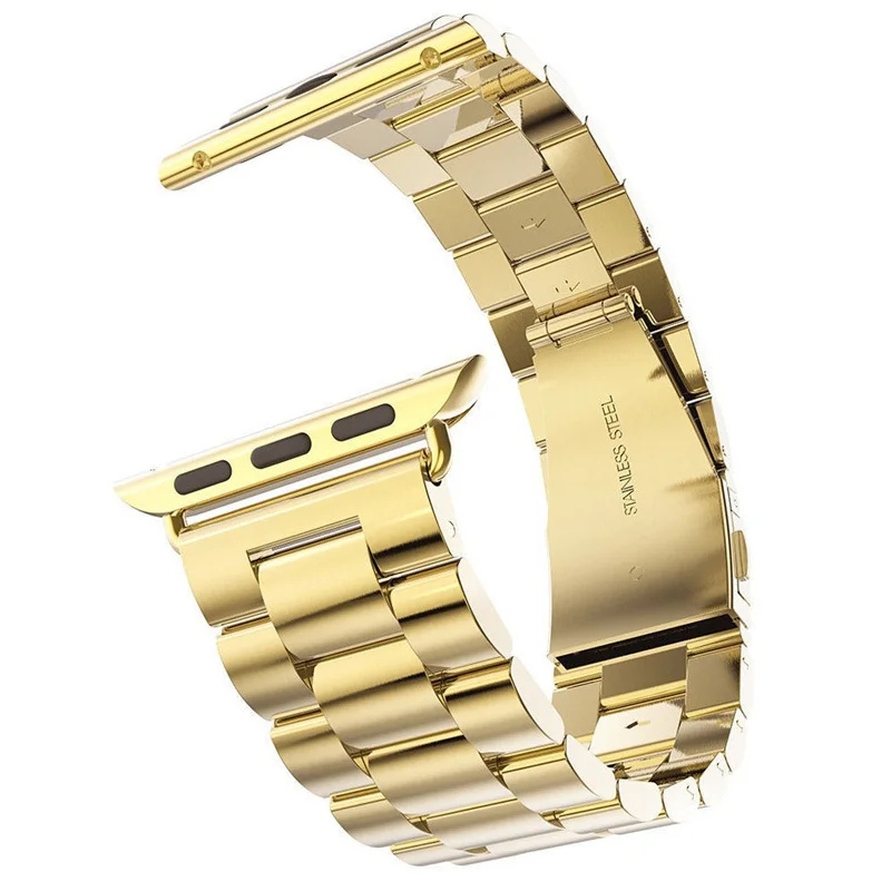 Ремешок для apple watch 44 мм 42 мм 40 мм 38 мм iwatch series 4 3 2 1 браслет из нержавеющей стали ремешок для часов apple watch 5 - Цвет ремешка: gold