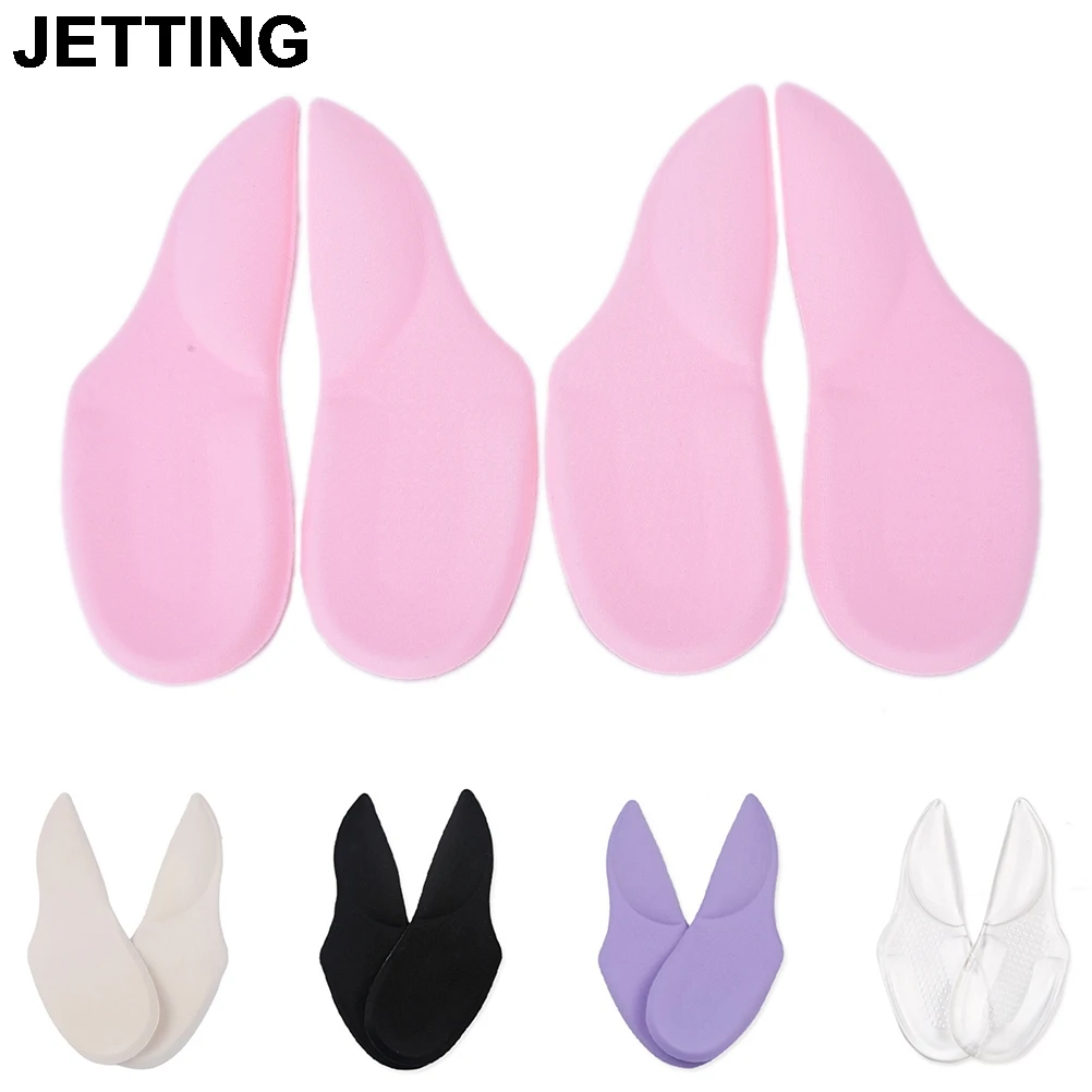 

Lovely 1Pair Silicone foot heel pad 2 in 1 Massage thickening flat full arch pad for high-heeled shoes Insoles