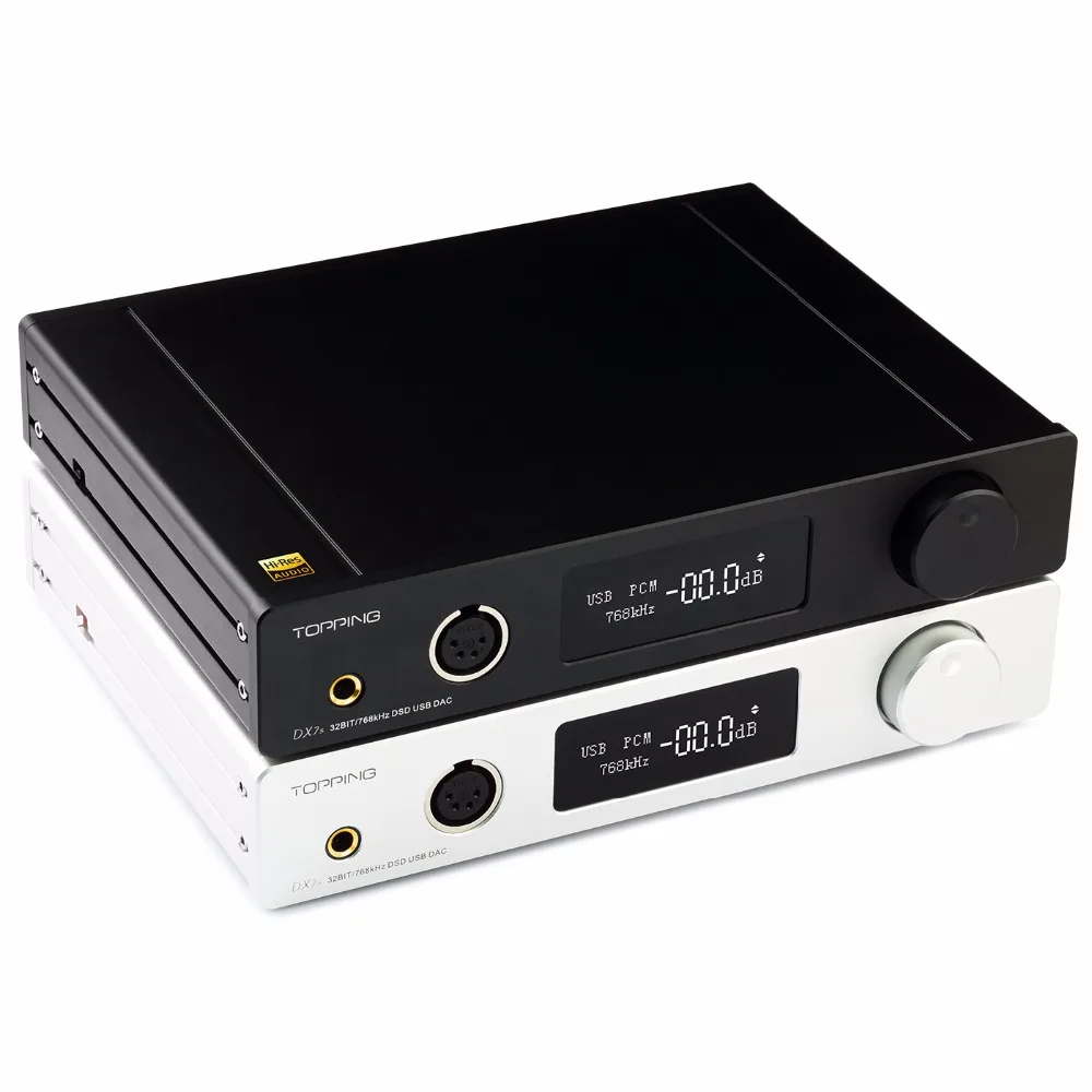 TOPPING DX7s 2*ES9038Q2M 32Bit/768K DSD512 Full balanced DAC & Headphone amplifier XMOS(XU208)+OPA1612 USB/OPT/AES/COAX input