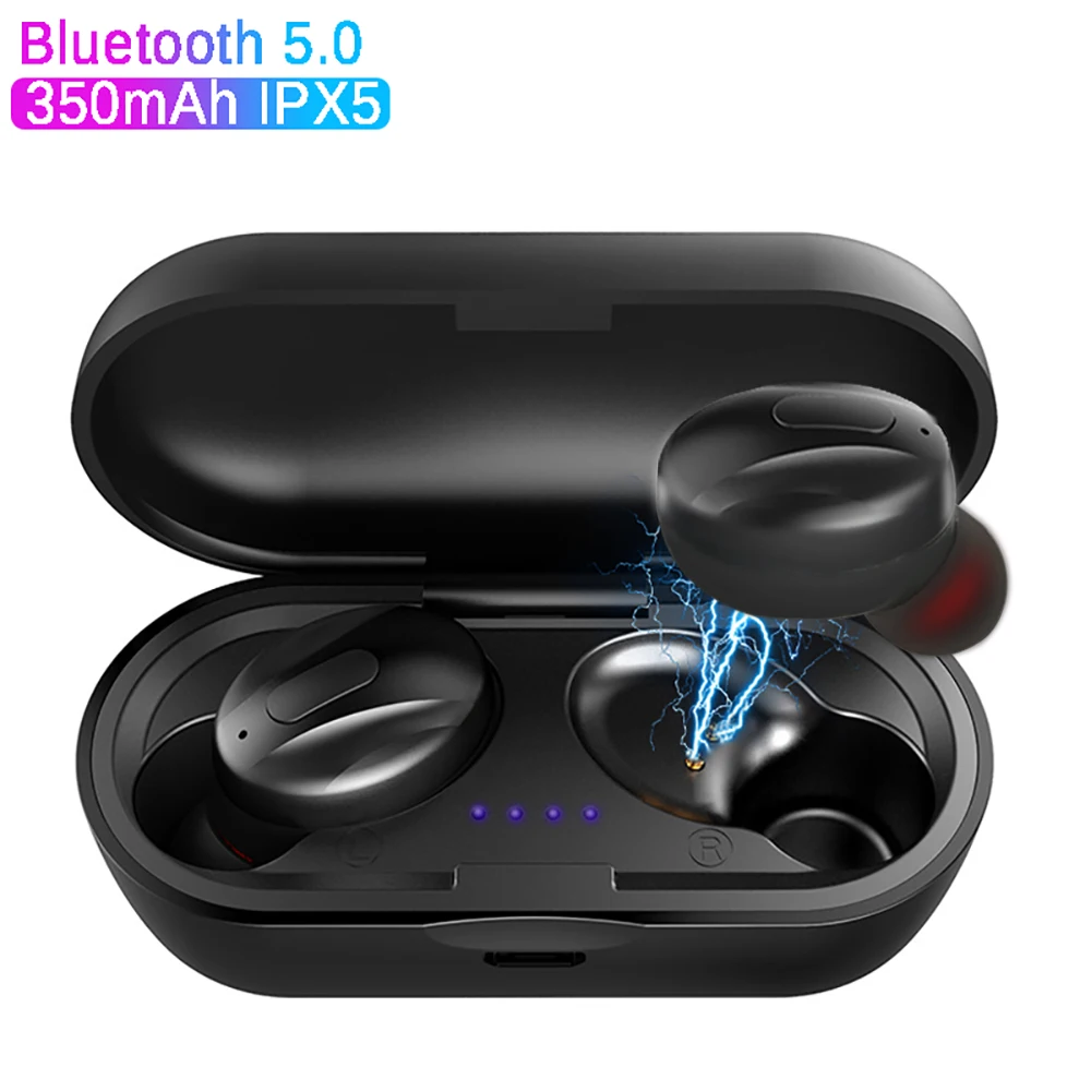 TWS Bluetooth 5 0 беспроводные наушники вкладыши мини HiFi 5D стерео спортивные IPX5