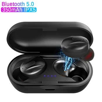 

TWS Bluetooth 5.0 Wireless Earphone In Ear Mini Earbuds HiFi 5D Stereo Sport Earphones IPX5 Waterproof Gaming Headset Headfree