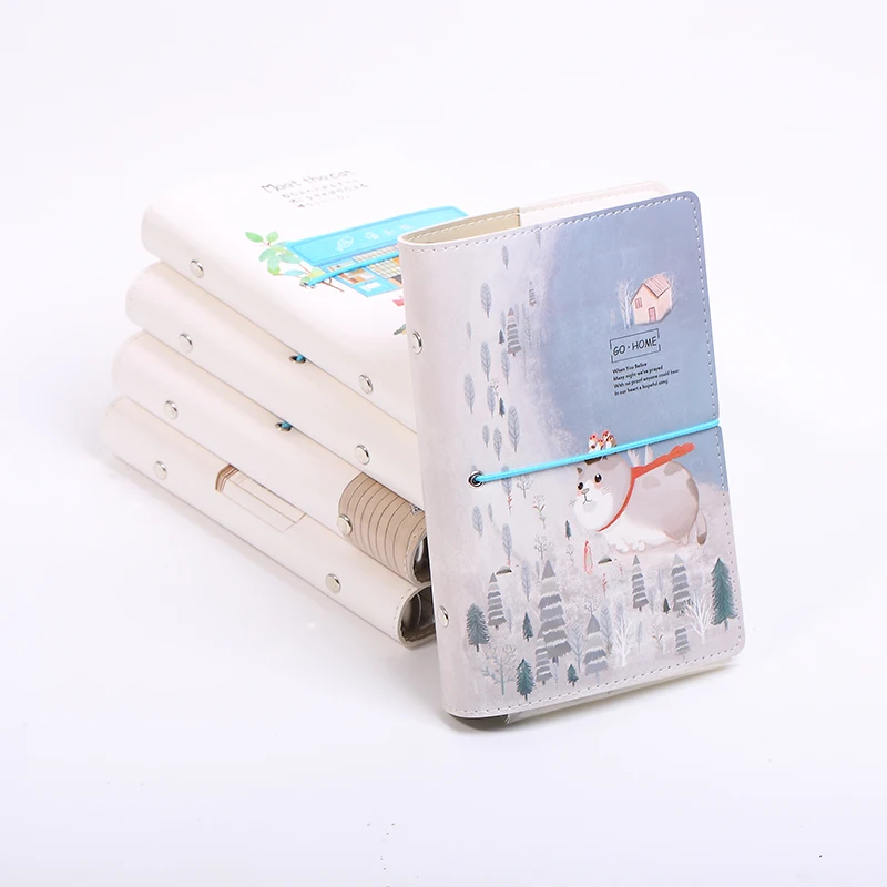 Cute Spiral Diary Notebook 160 Sheets Tied Rope Daily Plan PU Leather