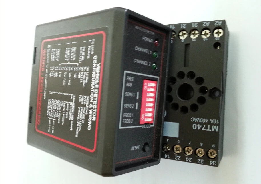 Car Parking PD132 Double Channel Traffic Inductive Loop Vehicle Detector Signal Control+30 M cable match with the detector