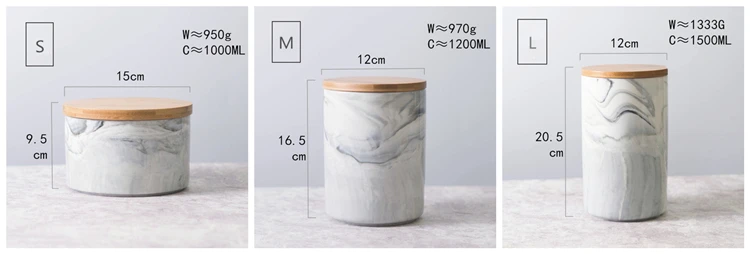 Креативные банки для хранения чая в скандинавском стиле с деревянной крышкой и каменным узором кофейные чайные банки контейнер для сахара резервуар для кухни чайная коробка горшок