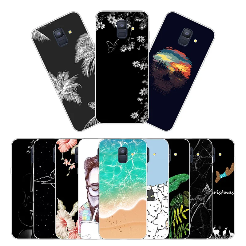 Soft TPU for Samsung Galaxy A6 2018 Ultra Clear Phone Case 5.6 inch SM-A600FN A600FN Slim Silicon Antler Back Cover |