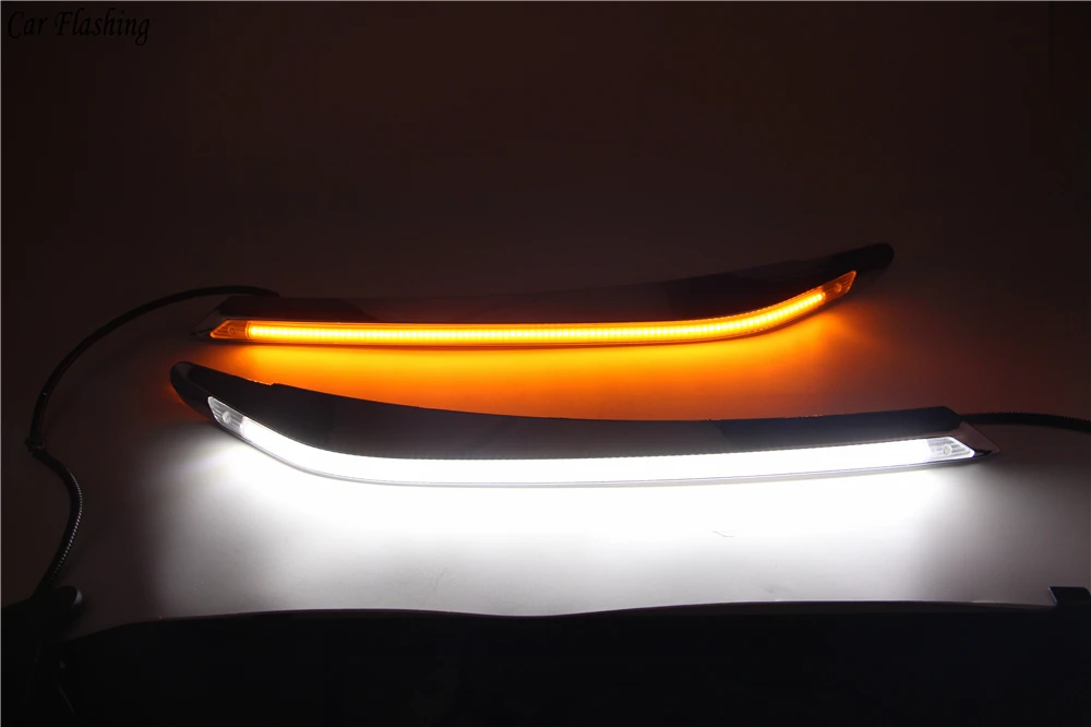 2 шт. светодиодный светильник для Honda City Grace дневной ходовой светильник с реле сигнала поворота автомобильный головной светильник для украшения бровей