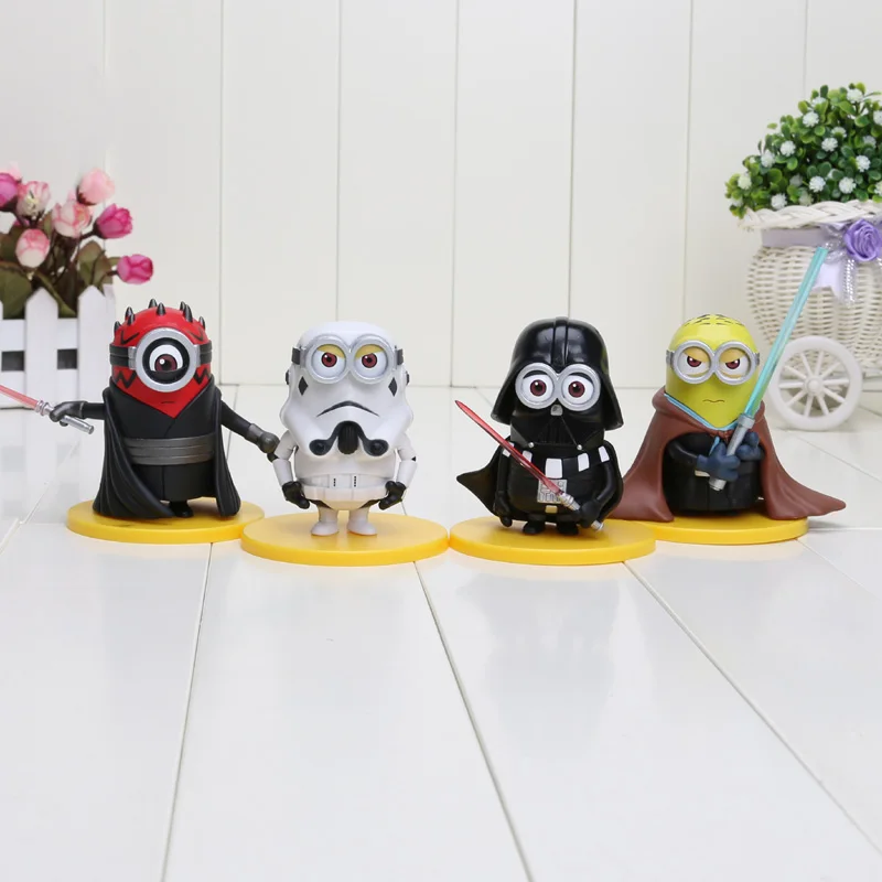 4 / set 3 3D глаза гадкий я миньоны Cos звездные войны дарт вейдер пехота пвх модель