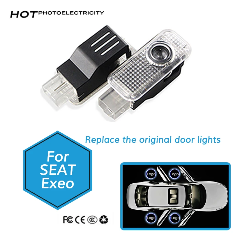 Compre Láser 2x LED Coche Puerta Ghost Proyector Logo Luces Para Seat Exeo actividad de descuento Productos con entrega gratis blogsouzalima.com.br