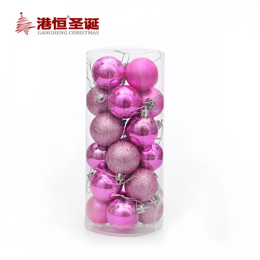 Navidad árbol Adornos mulitcolor Navidad bola 4 cm; 6 cm color brillante Santa Bolas de decoración 24 unids/pack envío libre