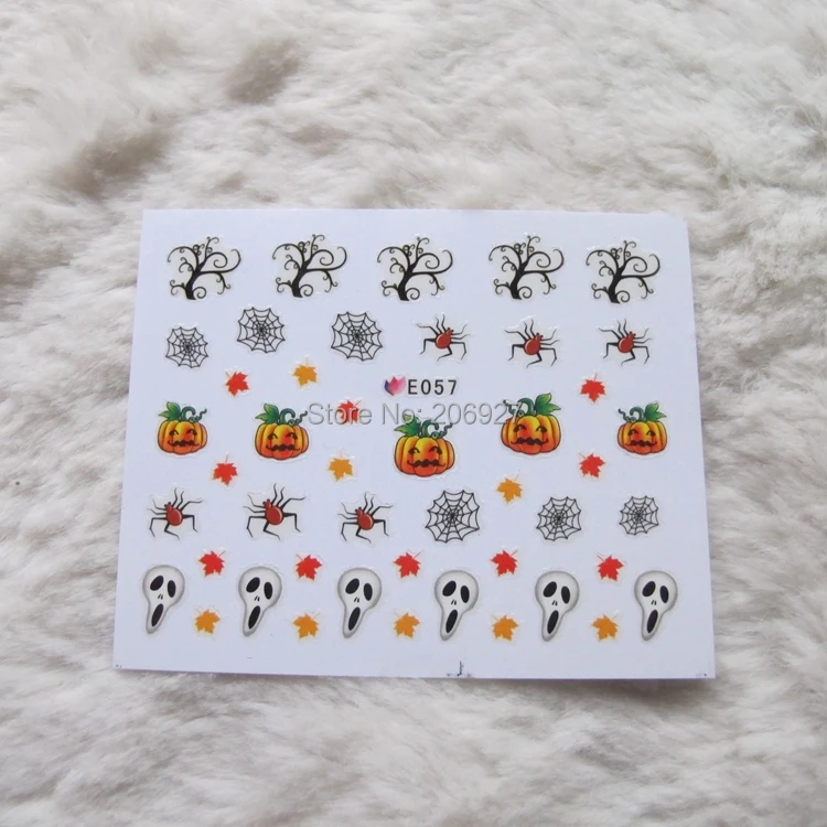 

2PCS E-57 Nail Art Cute Halloween Sticker Nail Art Sticker
