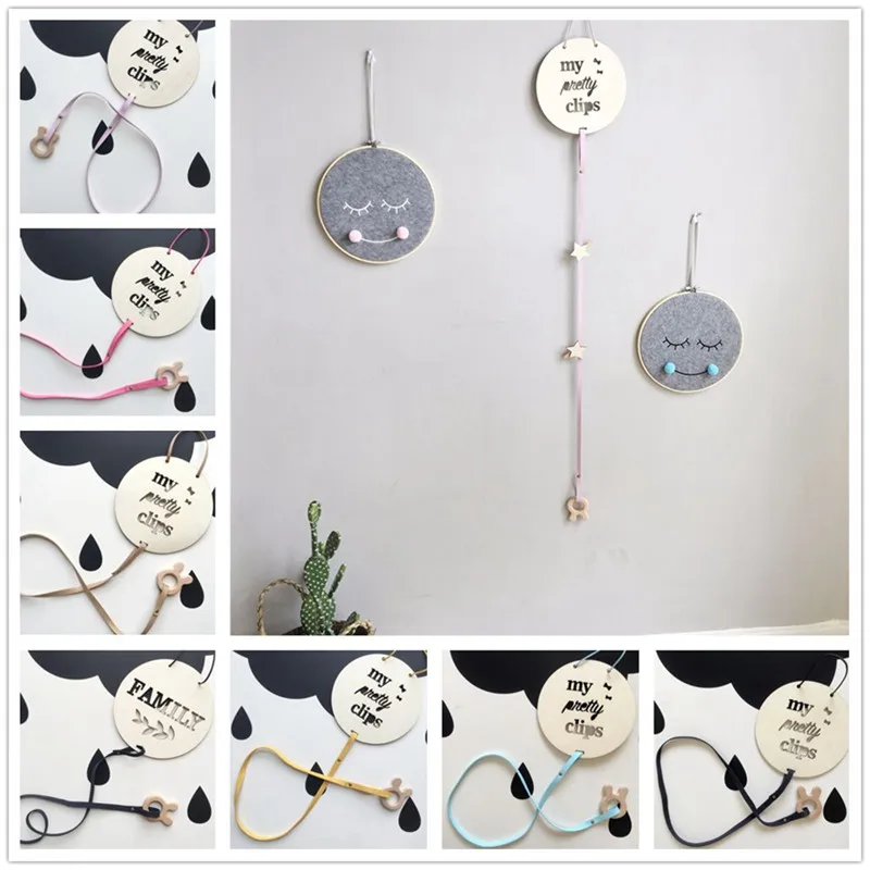 

Baby Girls Wood Hairclip Photo Holder Storage Toy Organizer Wall Hangings Room Arts Crafts DIY Toys Gift For Child QLY9424