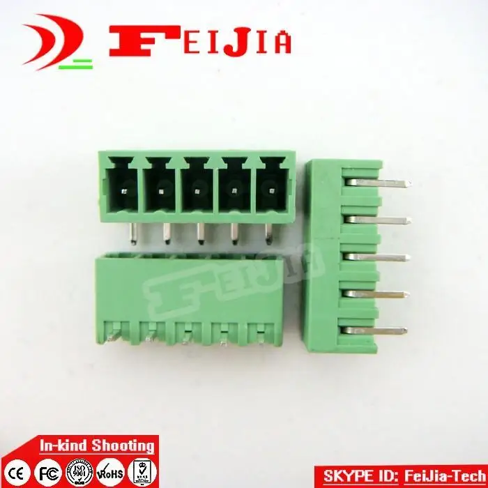 

(50pcs/lot) 15EDGRC-3.81-5P Bend Pin Terminal Block Connector Plug-in Pluggable type free shipping