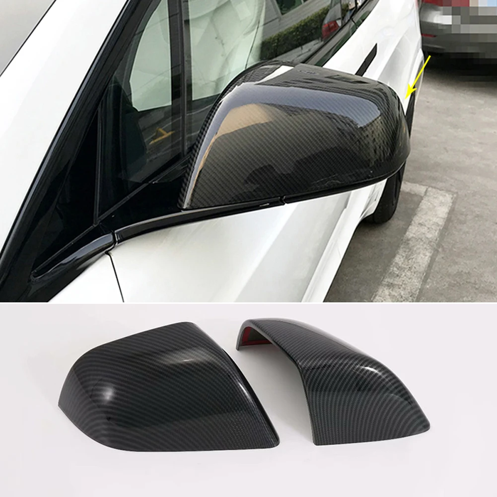 

real Carbon Fiber Side Door Rearview Mirror Protect Frame Cover Caps For TESLA MODEL 3 2016 2017 2018 2019