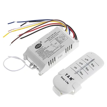 

4 Ways ON/OFF 220V Wireless Receiver Lamp Light Remote Control Switch Electrical Equipment Supplies