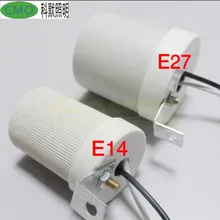 Высокотемпературный керамический держатель лампы E14 E27 винтовой потолочный светильник конверсионный держатель лампы 7 слов ножная лампа с линией 20 см