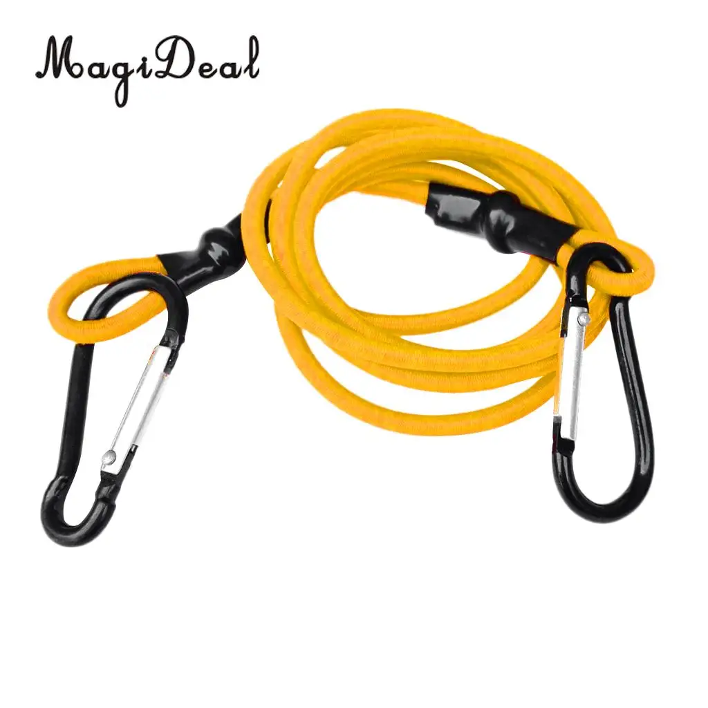 3ft Marine Kayak Canoe Tow Line Lanyard with Carabiner Clips Yellow Canoe Accessories for Paddle Board Kayak Canoe Boat Dinghy