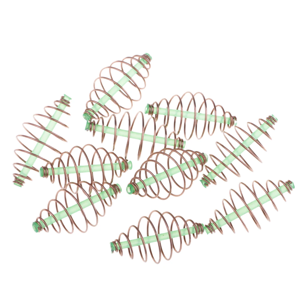 30 шт. рыболовная пружина для ловли карпа Встроенная грубая приманка рыболовная металлическая снасть клетка для рыболовных приманок металлическая маленькая приманка для плавания